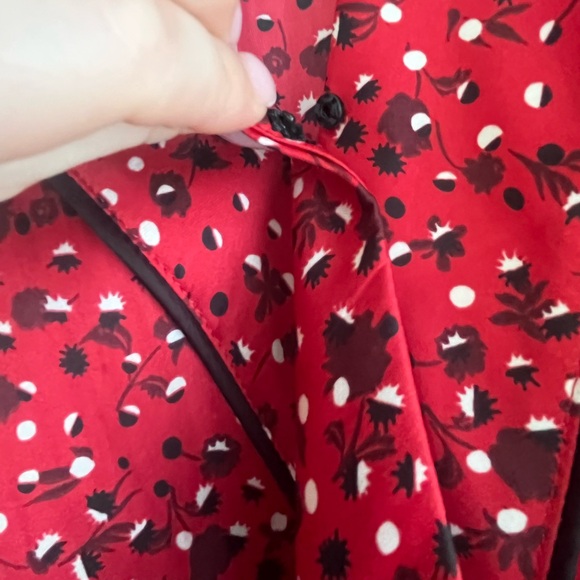 Scotch & Soda Scarlet Red Printed Long-Sleeve Maxi Dress - Picture 4 of 9